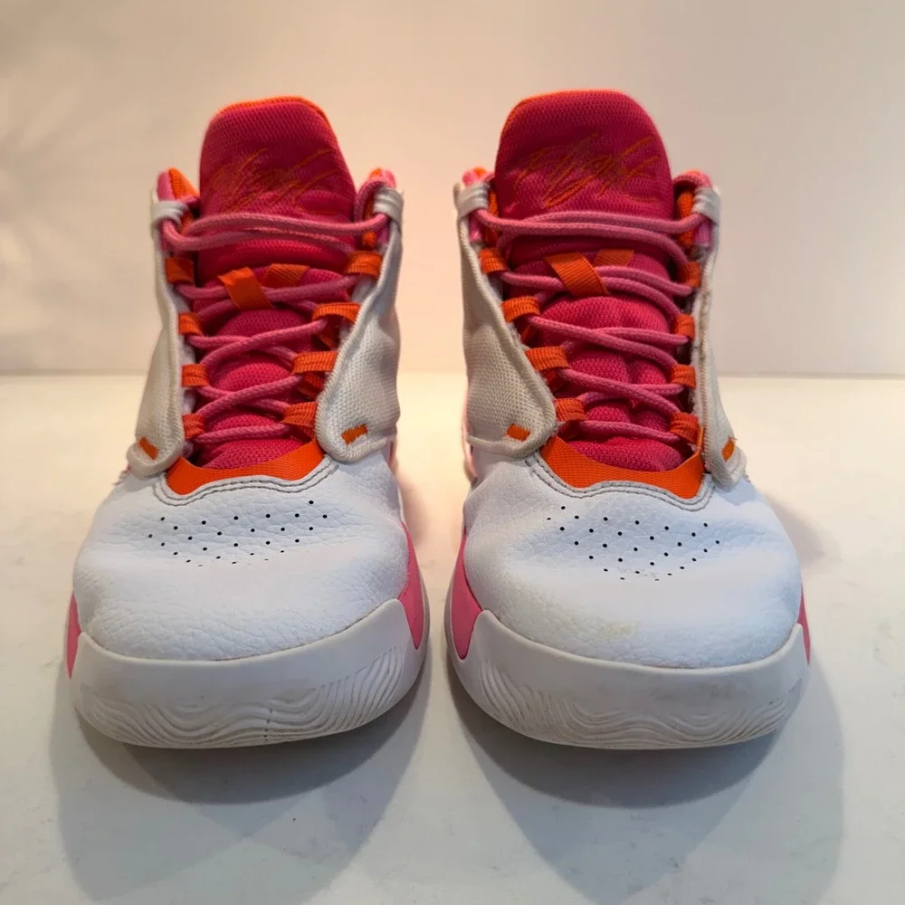 Nike Air Jordan Flight Club 91 GS Pink Orange White Size 7Y‎ DV0490-168 Hi-Top